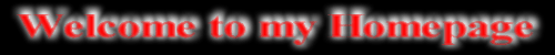 Welcome to my Homepage